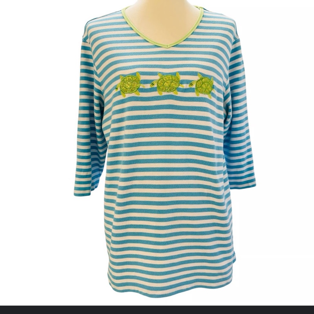 VTG Quacker Factory 3/4 sleeve top sz XL